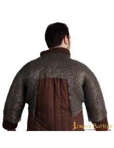 Flat Ring Chainmail Half Haubergeon Joined Sleeves Voiders  Riveted and Alternating  ID 9 mm  Natural 2