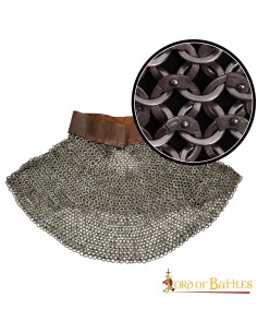 Flat Ring Medieval Chainmail Aventail  Riveted and Alternating  ID 9 mm  Natural