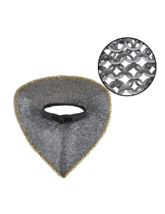 Colletin maille plate pleine et rivetée acier et laiton
